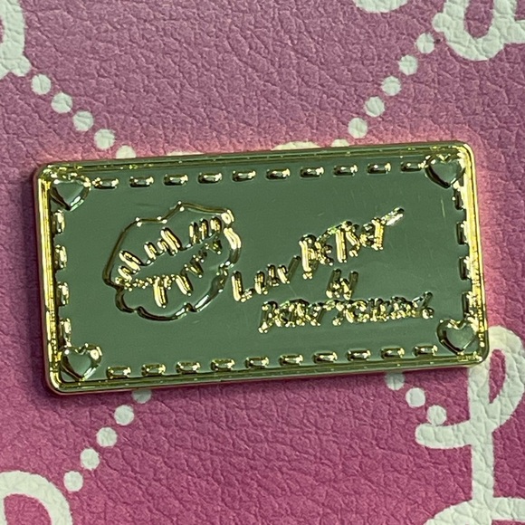 Betsey Johnson Pink and White Dome Backpack with Monogram - Picture 9 of 16